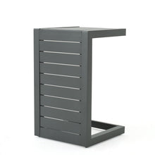 Load image into Gallery viewer, Aluminum Outdoor C - Shaped Side Table For Patio
