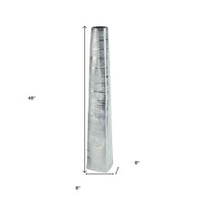 Load image into Gallery viewer, Striped Tapered Floor Vase (576736) - Silver
