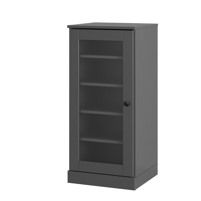 Ten Pair Solid Woodshoe Storage Cabinet (752261) - Gray