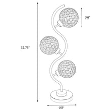 Load image into Gallery viewer, Vandy - 3 Light Curvy Table Lamp With Orb Shades - Chrome
