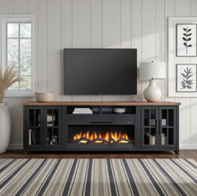 Load image into Gallery viewer, Fireplace TV Stand Console For TVs Up To 100" - Black / Whiskey
