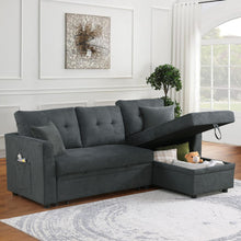 Load image into Gallery viewer, Sectional Sofa Bed L Shaped Sofa Couch Bed With USB Port, Reversible Chaise With Storage
