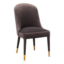 Load image into Gallery viewer, Upholstered Velvet Dining Side Chairs (Set of 2) - Gray / Black / Gold
