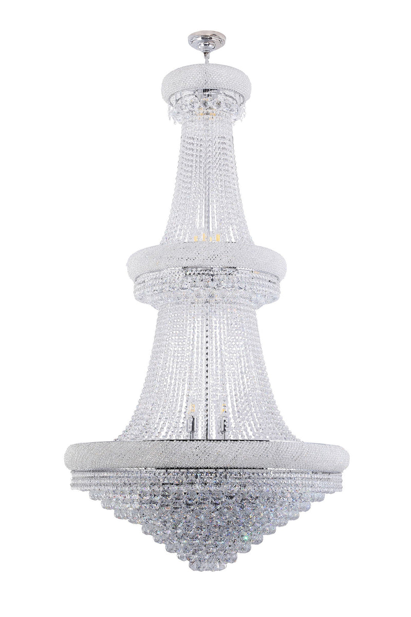 Empire Multi Light Crystal Metal Dimmable Chandelier - Clear / Silver
