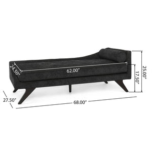 Etherealuxe - Chaise Lounge With Birch Splayed Legs
