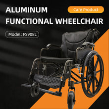 Load image into Gallery viewer, Lightweight Foldable Nursing Wheelchair For Adults Double X Force Support, 300Lbs Capacity, Breathable Cushion &amp; Anti Backflip Design With Tires, Adjustable Seat Belt, Quick Release Wheels - Gray
