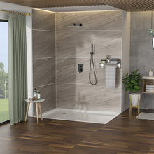 Load image into Gallery viewer, Dual Shower Head System With 12" Square Rain Shower And Rough In Valve
