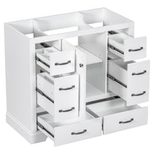 Load image into Gallery viewer, Modern Bathroom Vanity Base Only, 6 Drawer Storage With Adjustable Shelf
