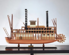 Load image into Gallery viewer, Hand Painted King of Mississippi Model Boat - Brown
