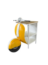 Load image into Gallery viewer, Wood And Metal Mini Scooter End Or Side Table - Yellow
