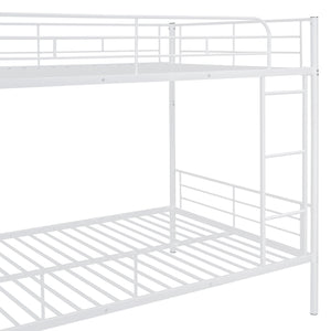 Full Over Full Metal Bunk Bed, White