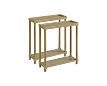 Load image into Gallery viewer, Wood Rectangular End Tables With Shelf (Set of 2) - Oak Brown
