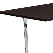 Load image into Gallery viewer, 59" Solid Wood And Metal Sled Base Dining Table - Espresso
