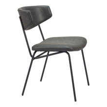 Load image into Gallery viewer, Faux Leather Open Back Dining Side Chairs (Set of 2) - Black
