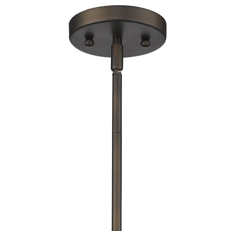 Hanging Light With Pebbled Glass Shade - Antique Bronze