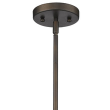 Load image into Gallery viewer, Hanging Light With Pebbled Glass Shade - Antique Bronze
