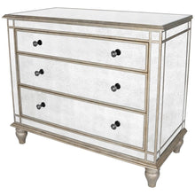 Load image into Gallery viewer, Rectangle Three Drawer Console Storage Chest - Mirrored
