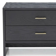 Load image into Gallery viewer, Modern Nightstand With Two Drawers - Dark Gray Ash
