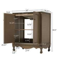 Load image into Gallery viewer, Vintage Bathroom Vanity With Ceramic Sink, Adjustable Shelves

