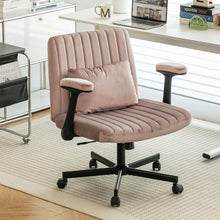 Load image into Gallery viewer, Criss Cross Armrest Office Chair With Wheels
