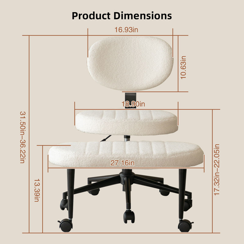 Ergonomic Cross Legged Office Chair With Back Support