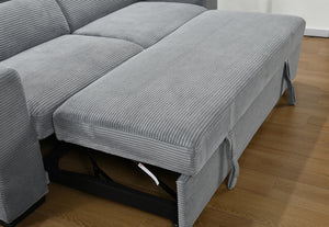 88 Inch Convertible Sofa Couch with Pull Out Bed, Modern Lounge Sleeper Sofa Set with Adjustable Headrest, Small Loveseat Furniture for Living Room,Dark Gray