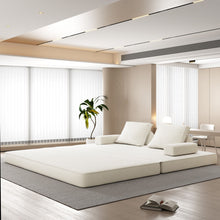 Load image into Gallery viewer, Multifunctional Convertible Sofa Bed With 2 Tumbler Backrests And 2 Pillows, Deep Seat Couch
