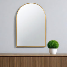 Load image into Gallery viewer, 36" Arch Iron Framed Accent Mirror - Gold
