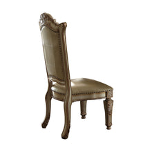 Load image into Gallery viewer, Tufted Upholstered Faux Leather And Wood Dining Side Chairs (Set of 2) - Bone / Brass

