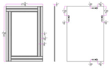 Load image into Gallery viewer, 36" Glass Framed Accent Mirror - Silver
