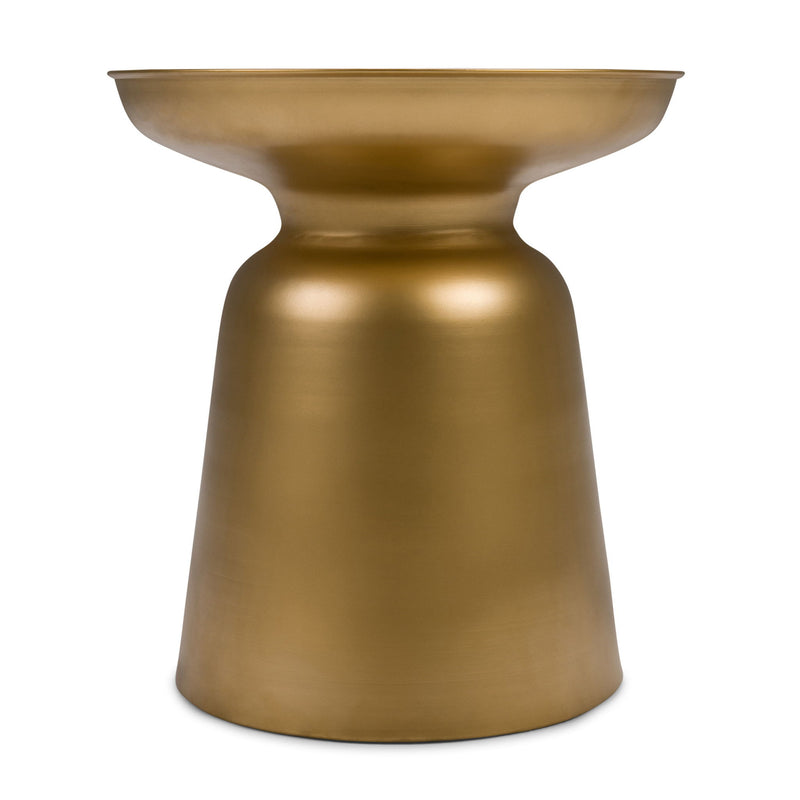 18" Round End Table Metal - Gold