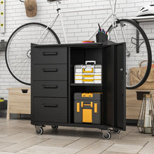 Load image into Gallery viewer, Sturdy Metal Tool Storage Cabinet With Wheels Durable Garage, Office &amp; Home Organizer Steel
