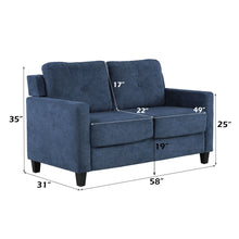 Load image into Gallery viewer, 2 Seater Loveseat - Navy
