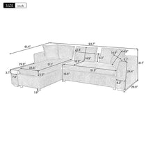 Load image into Gallery viewer, Modern L Shaped Sectional Sofa With Upholstery And Wooden Storage
