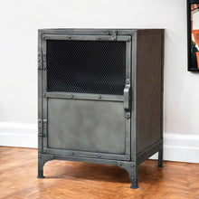 Load image into Gallery viewer, 20" Metal Accent Cabinet With Two Shelves - Silver
