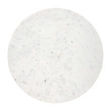 Load image into Gallery viewer, 34" Genuine Marble And Wood Round Drum Coffee Table - White And Natural
