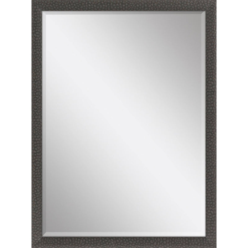 39" Solid Wood Framed Accent Mirror - Dark Brown