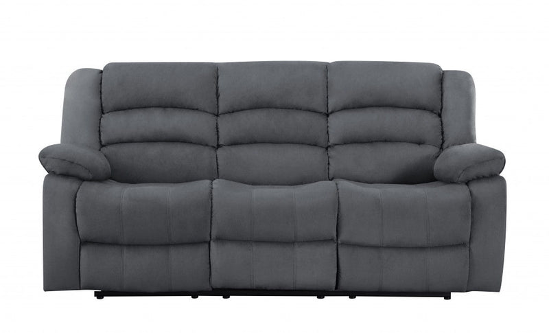 Contemporary Gray Fabric Sofa - Gray