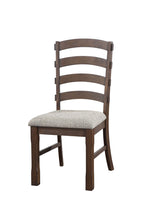Load image into Gallery viewer, Upholstered Fabric Ladder Back Dining Side Chairs (Set of 2) - Gray / Oak
