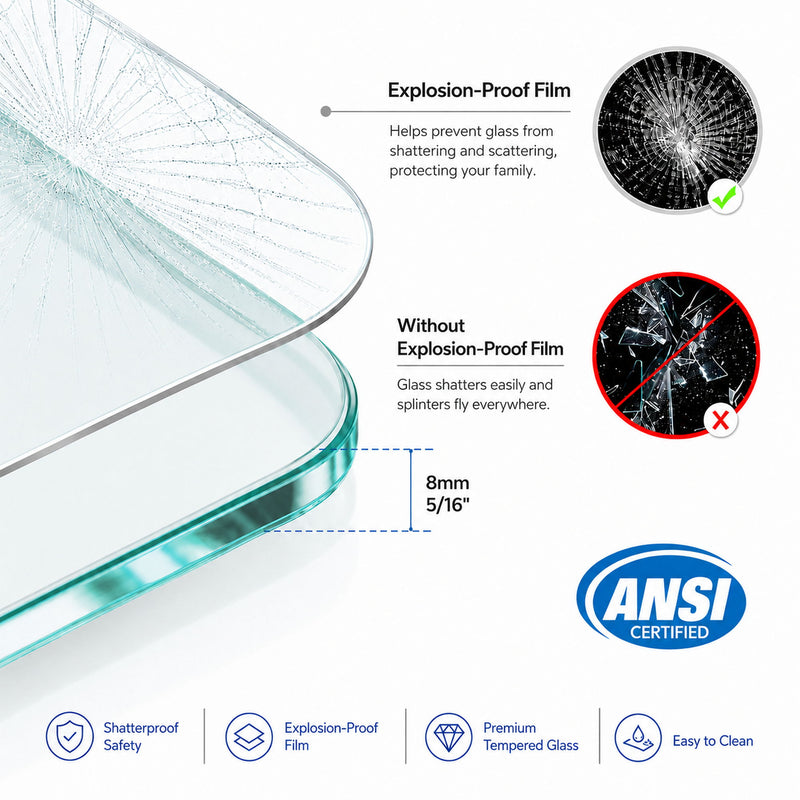 Frameless Shower Door With Soft Closing