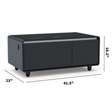Load image into Gallery viewer, Modern Smart Coffee Table With Built-In Fridge - tooth Speaker, Wireless Charging, Touch Control Panel, USB Interface, Outlet Protection, Atmosphere Light
