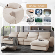 Load image into Gallery viewer, U_Style Modern Large L-Shape Feather Filled Sectional Sofa,  Convertible Sofa Couch with Reversible Chaise for Living Room
