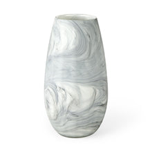 Load image into Gallery viewer, Abstract Cylinder Table Vase (397561) - Gray / White
