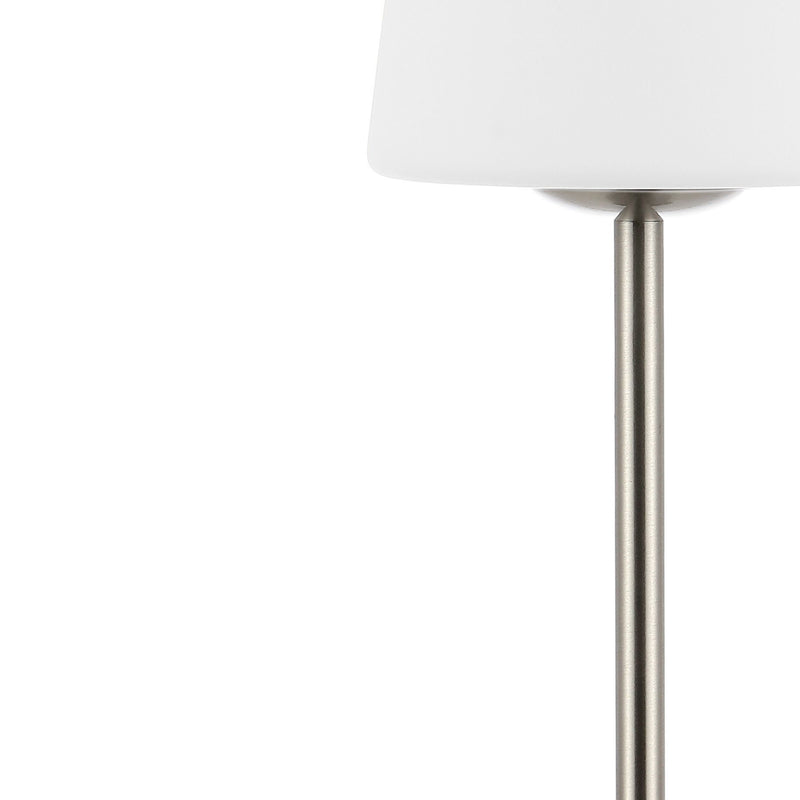 USB Table Lamp With Empire Shade - Nickel