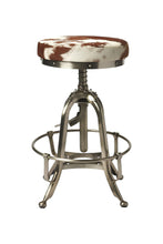 Load image into Gallery viewer, Swivel Backless Bar Chair - Brown / White
