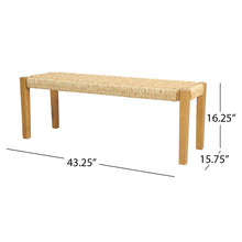 Load image into Gallery viewer, Angie - Bench Outdoor Seating Acacia Wood Faux Rattan - Teak
