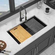 Load image into Gallery viewer, Quartz Kitchen Sink, Composite Workstation, Undermount
