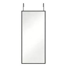 Load image into Gallery viewer, Aluminum Over the Door Framed Cheval Mirror - Black
