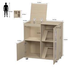 Load image into Gallery viewer, 4 Tier Hamster Cage With Acrylic Windows And Storage Cabinet
