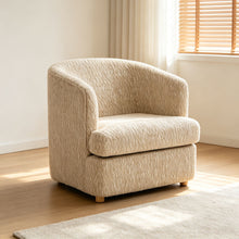 Load image into Gallery viewer, Arm Lounge Chair With Removable Seat Cushion - Light Brown
